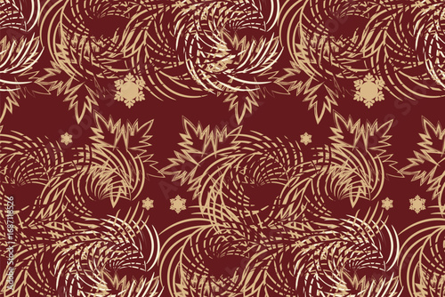 Whimsical line art doodles and tactile analog textures Christmas Seamless Pattern for Christmas cards, textiles, and digital backgrounds. holiday wrapping paper and fabric design