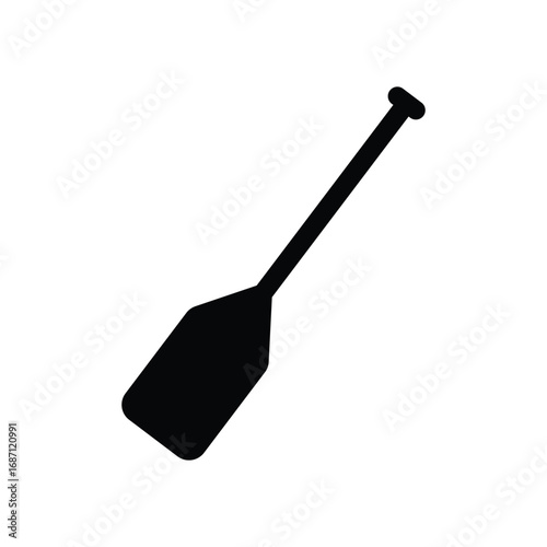 Clean paddle illustration for your next boating, kayaking, or water adventure project. Perfect for logos, icons, or design elements with a sporty theme.