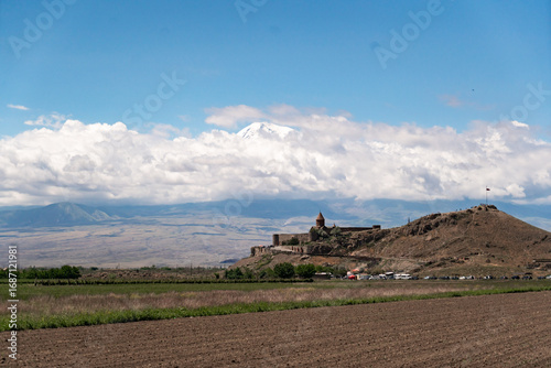 Ararat mountain and Khor Virap monastery