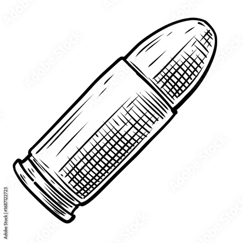Bullet Hand Drawn Vector Sketch Illustration