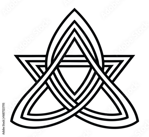 Star of David symbol sign vector illustration icon for web and design