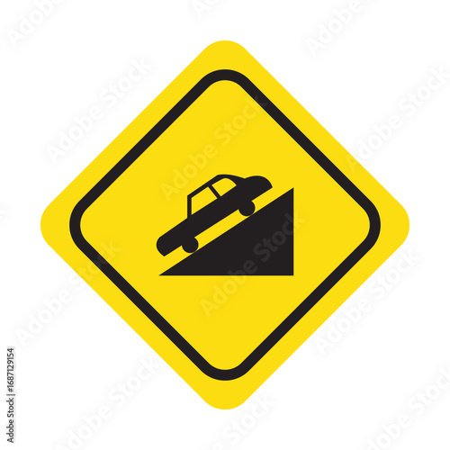 traffic sign vector, highway warning