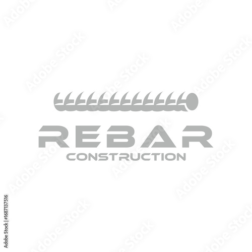 rebar construction logo design	
