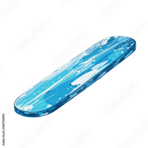 Bright colored skateboard vector illustration