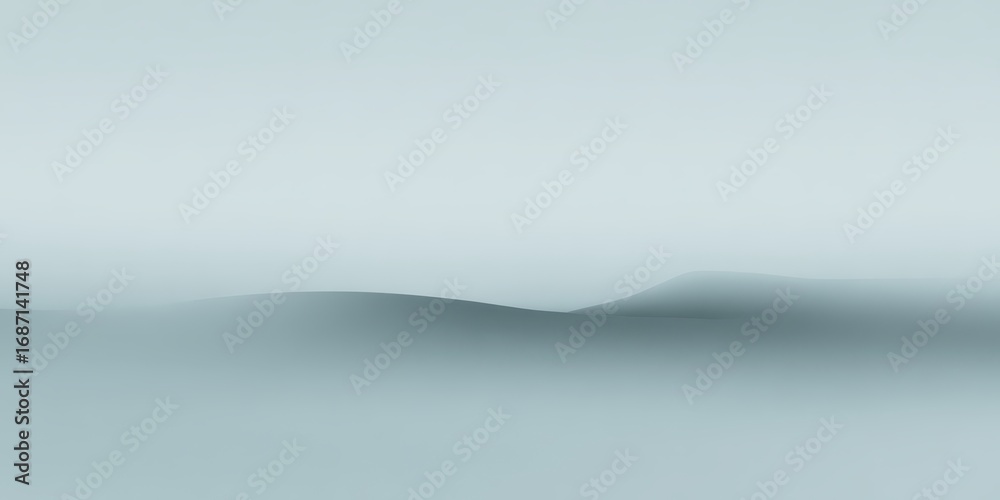 Fototapeta premium Soft Minimalist Landscape with Gentle Curves and Calm Tones