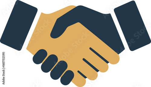 Handshake Emblem: A visual representation of partnership and agreement, a symbolic handshake rendered in a clean, graphic style.
