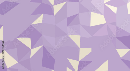 Geometric pattern with pastel purple and cream triangles