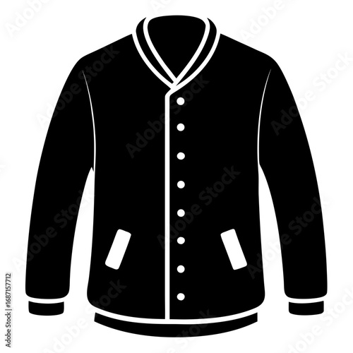 Cardigan Sweater Black Silhouette
