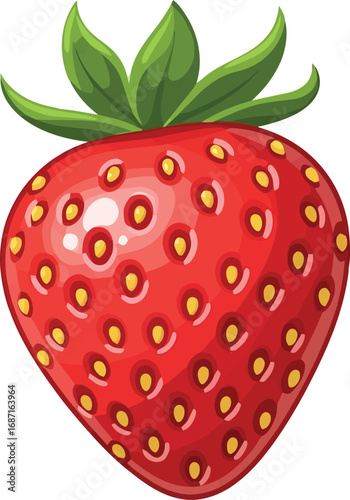 Vibrant red strawberry fresh juicy fruit isolated delicious summer sweetness vector
