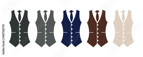 A series of men suits with ties vector illustration