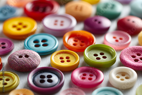 kancing baju warna warni