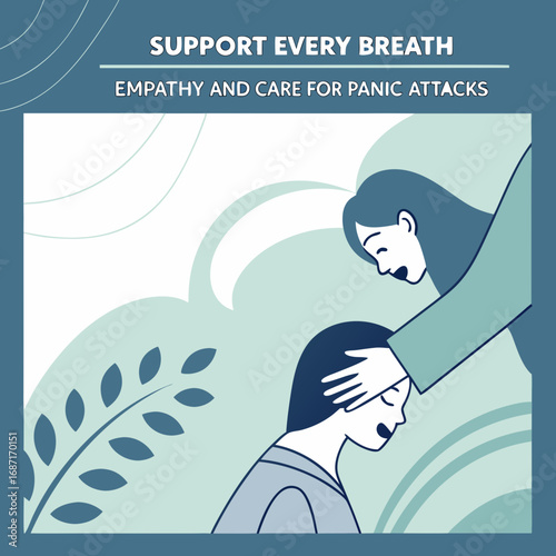 A compassionate friend offering empathy and care to someone experiencing a panic attack