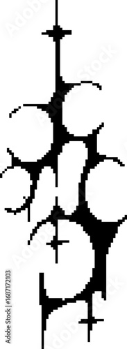 Pixel Art Y2K Neotribal Vectors Brutalism Futuristic abstract vectors
