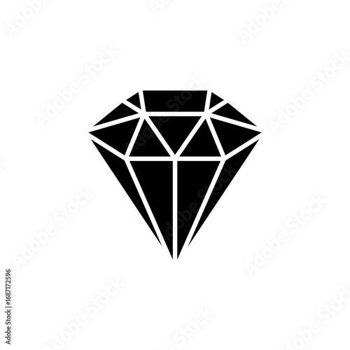 Diamond logo. Diamond icon flat style Vector