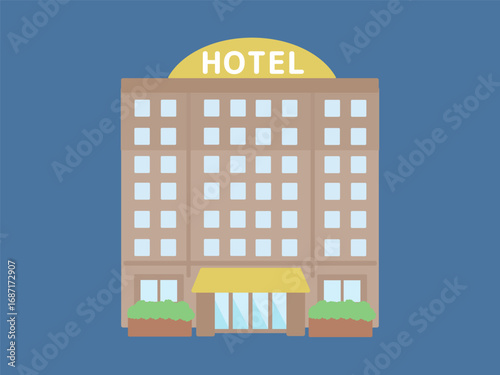 ホテル 建物 イラスト