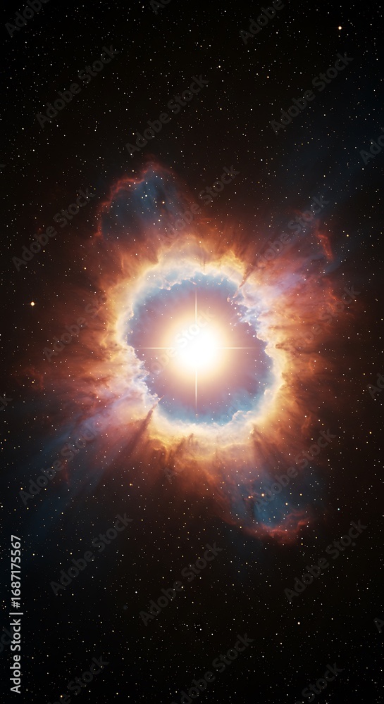 Fototapeta premium Cosmic Dawn's Embrace