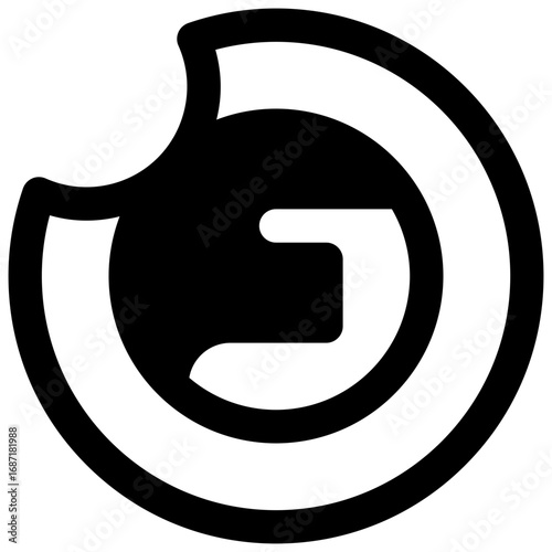 Ozone layer depletion. Outlined stroke vector icon with black-filled details.