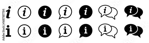 Info icons set. Info button. Information icon on isolated on white background.