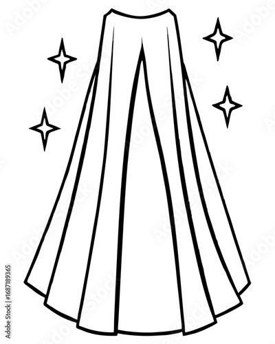  Magic Robe Icon, a Fantasy Cloak or Garment Vector for Games