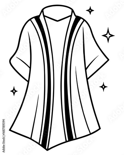  Magic Robe Icon, a Fantasy Cloak or Garment Vector for Games