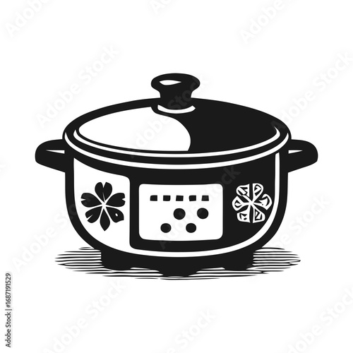 Modern Kitchen Gadget: An artistic illustration of a modern kitchen appliance. The design features clean lines, a minimalist aesthetic, perfect for culinary projects.