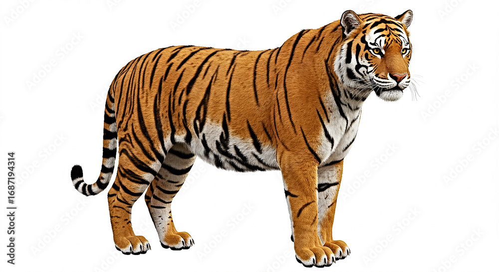 Fototapeta premium tiger isolated on white background