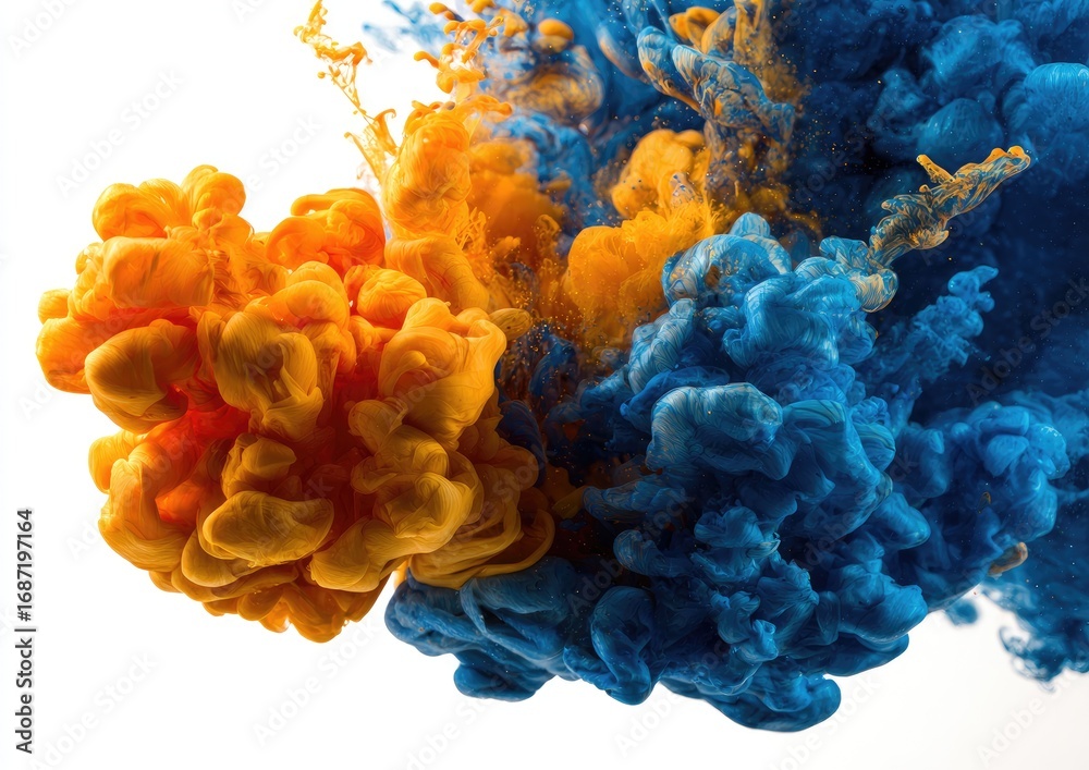 Fototapeta premium Abstract ink explosion, vibrant colors