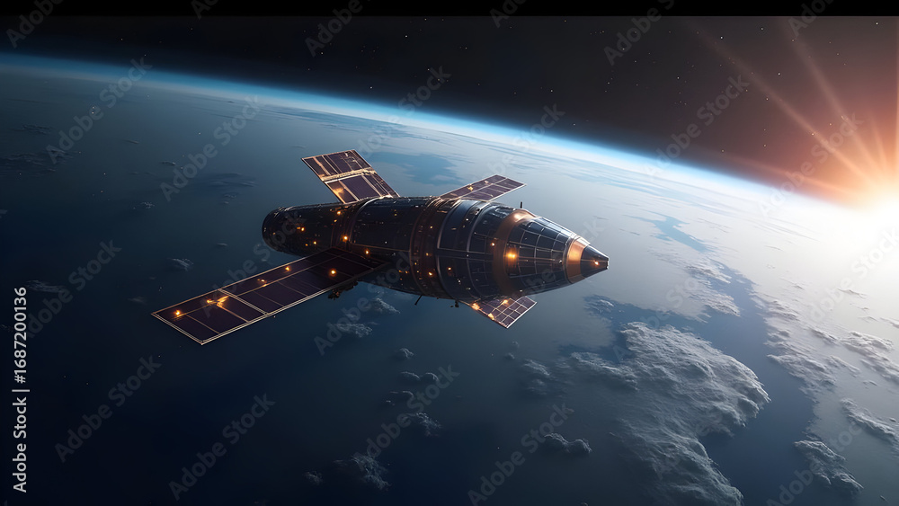 Obraz premium Autonomous Spacecraft Using Computer Vision Tracking