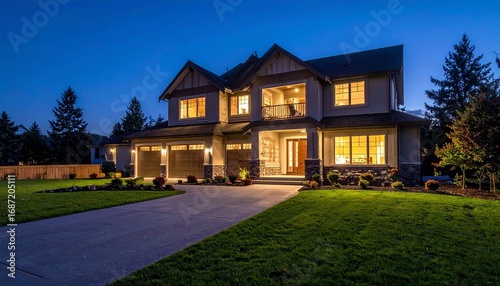 Wallpaper Mural Luxury Home at Twilight Torontodigital.ca