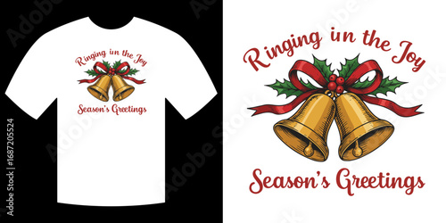 Set of Two Christmas Bells Designs: Jingle All the Way & Ringing in the Joy

