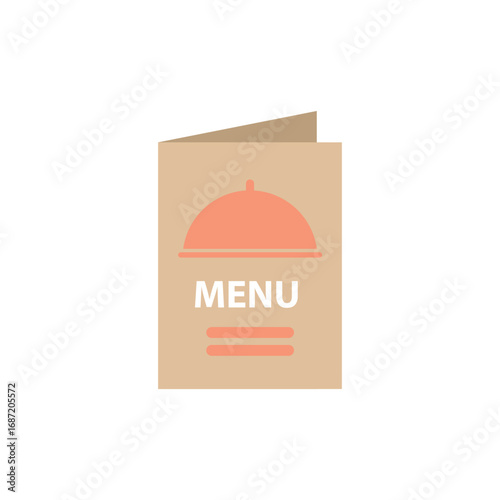 Colorful restaurant menu icon illustration