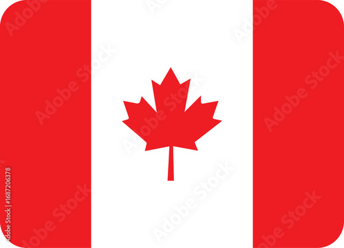 Canada flag PNG vector. Canada Square and round, Canada wavy flag digital vector illustration.
