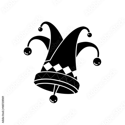 jester s hat with bells  whimsical vector for ente