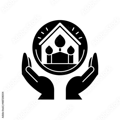 philanthropy monotone icon in powerpoint 