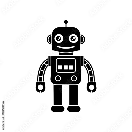 robot friendly  futuristic vector illustration  