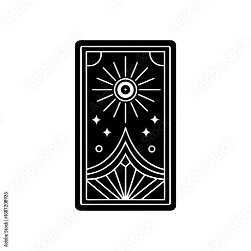 tarot card outline  esoteric vector for divination