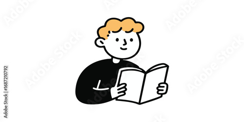An illustrated scene of a young person absorbed in the world of literature, surrounded by the captivating power of words.