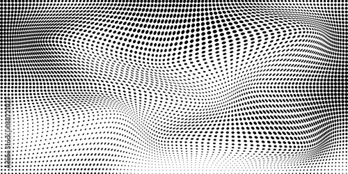 Halftone faded gradient texture. Grunge dirty speckle background. White and black sand noise wallpaper. Retro pixelated comic vector backdrop. Eps10