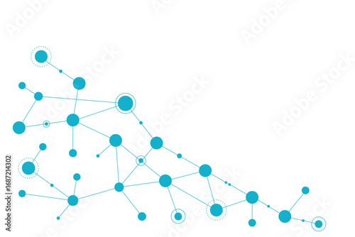 Abstract geometric connect lines and dots. Simple technology graphic background. illustration Vector design Network and Connection concept.