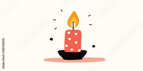 A warm candle, its flame a symbol of hope and remembrance. its simplicity and elegance capture the essence of warmth.