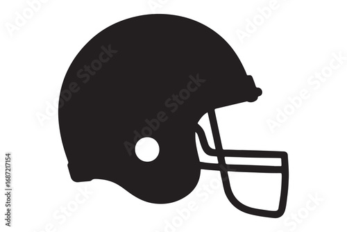 American Football Helmet Silhouette Vector, football helmet flat icon, Helmets black Clip art
