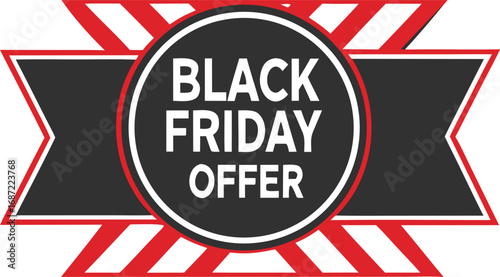 Black Friday price tag. Vector price and sale tag isolated on transparent background