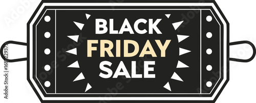 Black Friday price tag. Vector price and sale tag isolated on transparent background