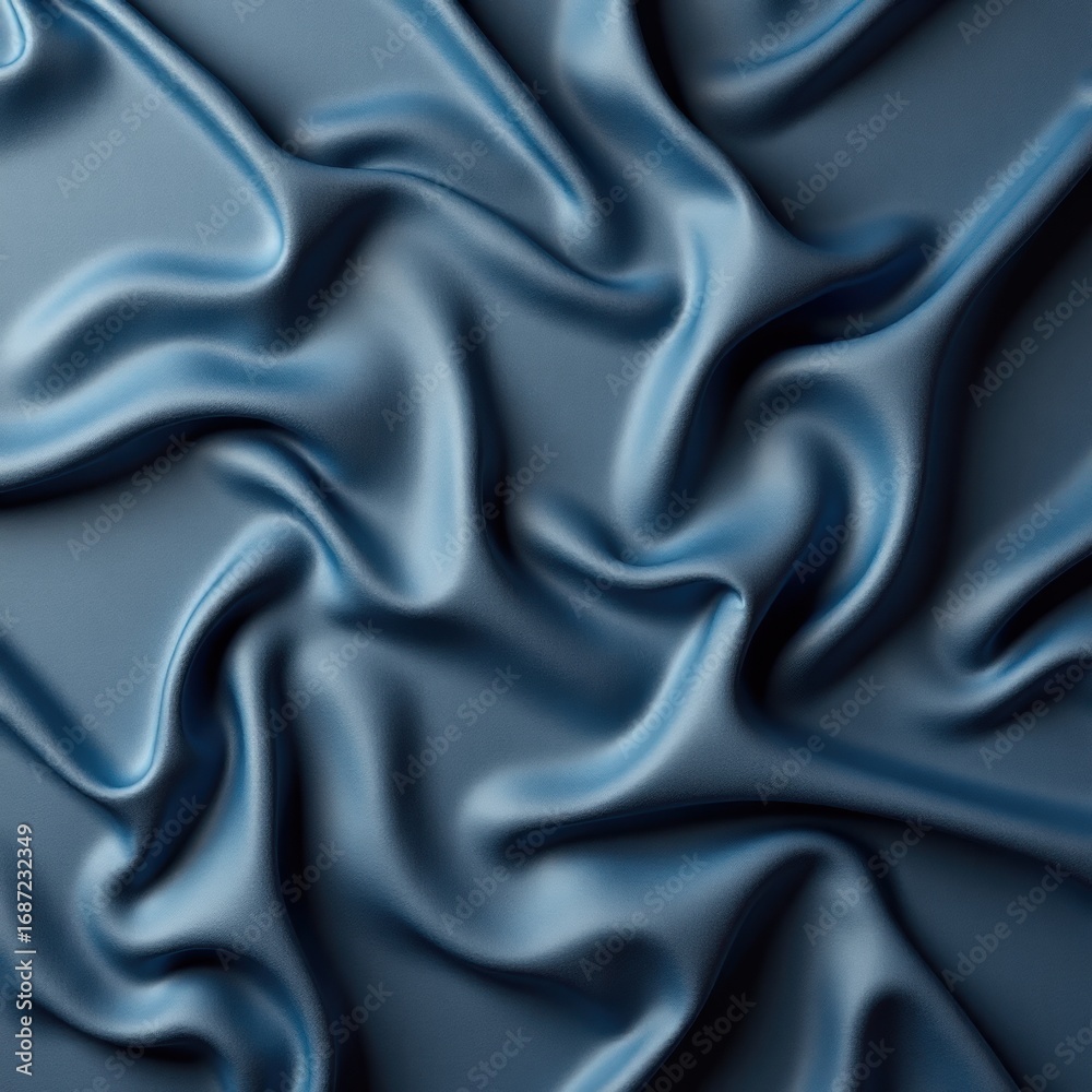 Obraz premium Silken Waves: The Elegance of Blue Fabric