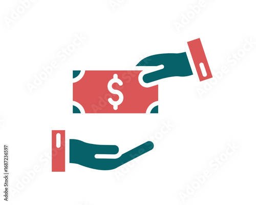 Financial Transaction Secure Payment and Money Transfer Icon
