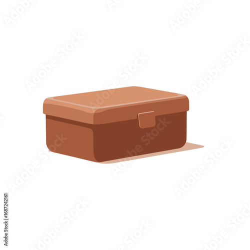 Brown Rectangular Box Container Storage.