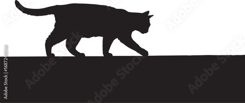 Silhouette of a crab with raised claws and extended legs in bold profile

