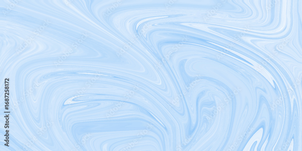 Fototapeta premium The texture of blue and white marble pattern modern style Liquid background. blue marble pattern texture natural background. Paper with soft waves and white fabric liquid metallic art paint texture.