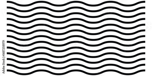  Dark vector wavy line set. Background line icon set. Isolated ornament graphical vector icons. Decoration pattern line.  Modern artistic design. Zigzag isolated line set on white background. 