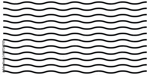 Zigzag isolated line set on white background.  Dark vector wavy line set. Background line icon set. Isolated ornament graphical vector icons. Decoration pattern line.  Modern artistic design.